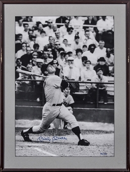 Mickey Mantle Autographed Photograph In 25 x 33 Framed Display (Beckett)